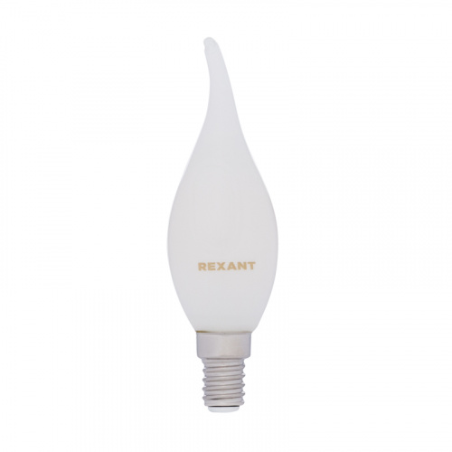 Лампа светодиодная REXANT филаментная Свеча на ветру CN37 9,5 Вт 915 Лм 4000K E14 матовая колба (10/100) (604-114)