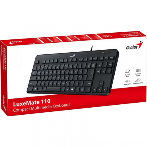 Клавиатура проводная GENIUS LuxeMate 110 black, USB, (DR31300012404), черная (1/20) фото 2