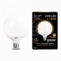 Лампа светодиодная GAUSS G125 E27 22W 3000K 1/24