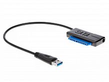 Кабель-адаптер USB3.0 ---SATA III 2.5/3,5"+SSD, правый угол, VCOM <CU817A>(1/125)