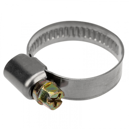 Хомут-стяжка кабельная стальная червячная REXANT 16-27 мм, упаковка 50 шт. (50/100) фото 3