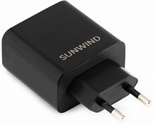Сетевое зар./устр. SunWind SWWB3 30W 3A (PD+QC) USB-C/USB-A черный (SWWB3H1100BK)