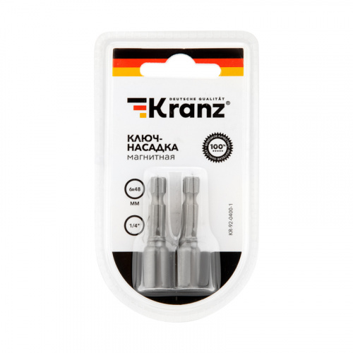 Ключ-насадка KRANZ магнитная 1/4" 6х48 мм (2 шт./уп.) (1/200) (KR-92-0400-1) фото 3