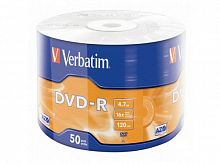Диск VERBATIM DVD-R 4.7 GB (16х) Print/Shrink (50) DataLife (600)