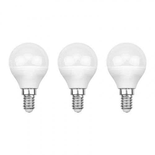 Лампа светодиодная REXANT Шар (GL) 9.5 Вт E14 903 Лм 4000K нейтральный свет (3 шт./уп.) (3/36)