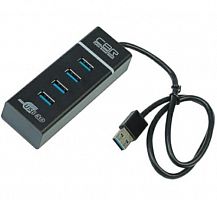 HUB CBR USB-концентратор CH 157, черный, 4 порта, USB 3.0. (1/50)