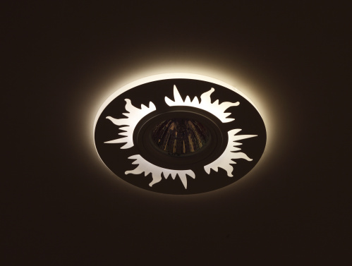Светильник ЭРА декор cо светодиодной подсветкой MR16, 220V, max 11W, белый (1/50/1500) DK LD30 WH /1 фото 2