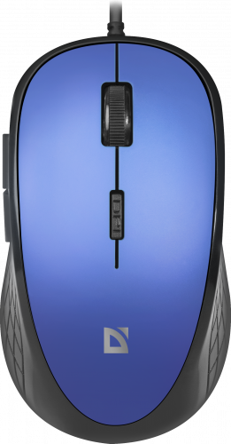 Мышь DEFENDER Accura MM-520, синяя, USB, проводная, оптическая, 6 кнопок, 1600dpi, кабель 1,8м (1/40) (52520) фото 2
