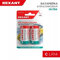 Элемент питания REXANT С/LR14 1,5 V 2 шт. блистер (2/24/192) (30-1014)