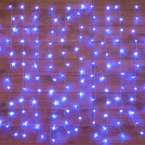 Гирлянда NEON-NIGHT "Светодиодный Дождь" 2,5x2 м, свечение с динамикой, прозрачный провод, 230 В, диоды СИНИЕ (1/24)
