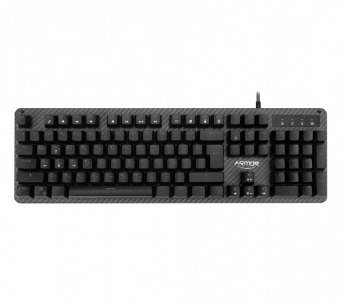 Клавиатура механическая игровая  CBR KB 884 Armor, USB,104 кл.,свитчи Outemu Blue,Anti-Ghosting,N-key rollover,подсветка, черный (1/10) фото 4