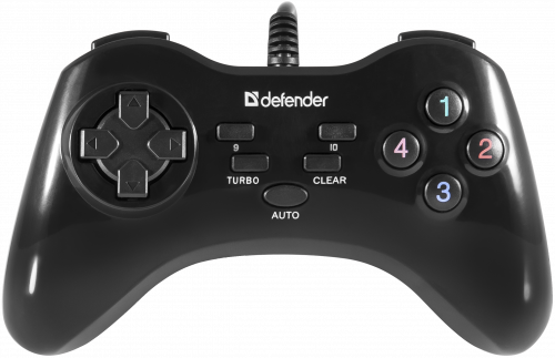 Проводной геймпад DEFENDER Game Master G2, 13 кн., USB, черный (1/50) (64258) фото 2