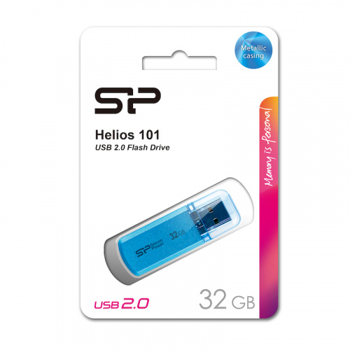 Флеш-накопитель USB  32GB  Silicon Power  Helios 101  голубой (SP032GBUF2101V1B) фото 6