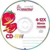 Диск Smartbuy CD-RW 80 min 4-12x SP-100 (600) (SB000124)