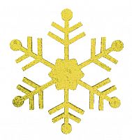 Фигура елочная  NEON-NIGHT "Снежинка классическая", 66 см, цвет золотой (1/8) (502-386)