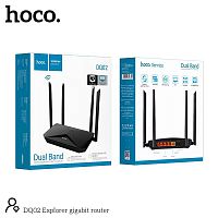 Роутер HOCO DQ02 Explorer, 4 LAN-порта 1000 Мбит/с, 1 WAN-порт 1000 Мбит/с, 2,4 ГГц: до 300 Мбит/с, 5 ГГц: до 867 Мбит/с, цвет: чёрный (1/10) (6942007606325)
