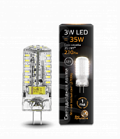 Лампа светодиодная GAUSS G4 12V 3W 2700K 1/20/200