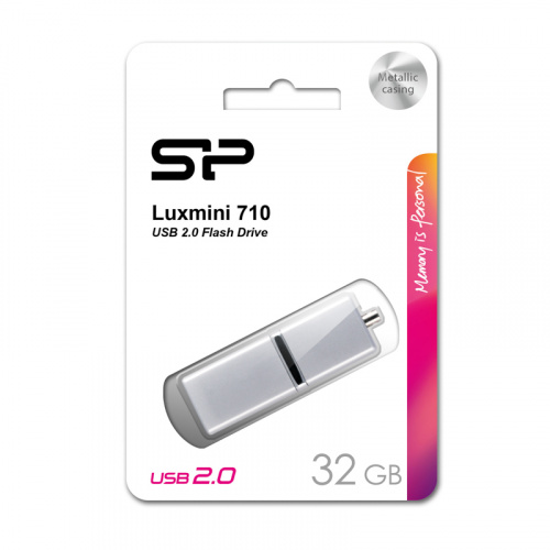 Флеш-накопитель USB  32GB  Silicon Power  LuxMini 710 серый (SP032GBUF2710V1S) фото 9