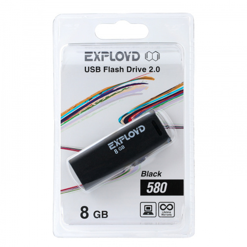 Флеш-накопитель USB  8GB  Exployd  580  чёрный (EX-8GB-580-Black) фото 5
