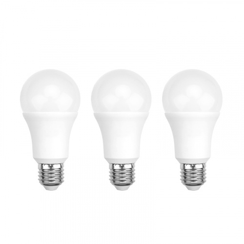 Лампа светодиодная REXANT Груша A80 25.5 Вт E27 2423 Лм 2700K теплый свет (3 шт./уп.) (3/18) (604-015-3)