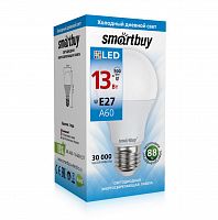 Лампа светодиодная SMARTBUY A60 13Вт 220V 6000K E27 (холодный дневной свет) (SBL-A60-13-60K-E27)