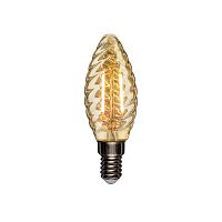 Лампа светодиодная REXANT филаментная Витая свеча LCW35 9.5 Вт 950 Лм 2400K E14 золотистая колба (10/100)