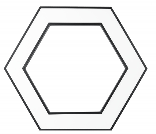 Светильник светодиодный ЭРА Geometria SPO-123-B-40K-045 Hexagon 45Вт 4000K 2500Лм IP40 600*80 черный подвесной драйвер внутри (1/4) (Б0058879) фото 2