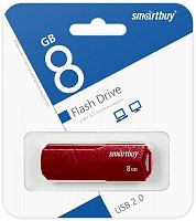 USB  8GB  Smart Buy  Clue  бордовый