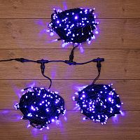 Гирлянда NEON-NIGHT "LED ClipLight" 24V, 3 нити по 20 м, свечение с динамикой, цвет диодов Синий (1/2) (323-303)