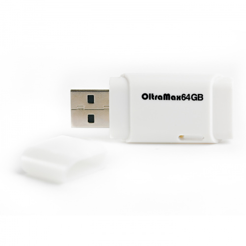 Флеш-накопитель USB  64GB  OltraMax  240  белый (OM-64GB-240-White) фото 2