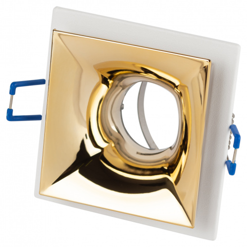 Светильник ЭРА встраиваемый декоративный KL102 WH/GD MR16 GU5.3 белый золото (1/100) (Б0056352) фото 2