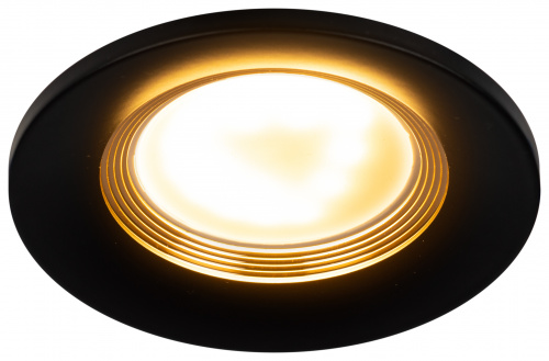 Светильник ЭРА встраиваемый алюминиевый KL107 BK/GD MR16 GU5.3 черный золото (1/100) (Б0061097) фото 6
