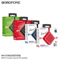 Колонка портативная Borofone BP16 Freedom, Bluetooth 5.2, пластик, microSD, AUX, 1200mAh, TWS, цвет: зелёный (1/60) (6941991105487)