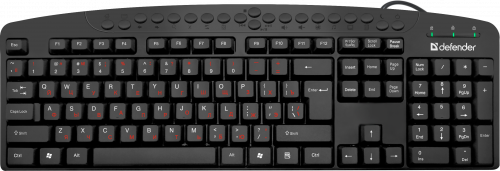Клавиатура Defender Atlas HB-450 RU, USB, мультимедиа 124 кн., проводная, черный (1/40) (45450) фото 2