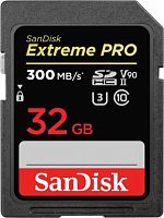 SDHC  32GB  Sandisk Class 10 Extreme Pro UHS-II, U3, V90 (300 Mb/s)
