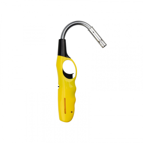Бытовая газовая пьезозажигалка с классическим пламенем многоразовая (1 шт.) желтая  СК-302W с гибким стержнем  СОКОЛ (1/144) (61-0964) фото 8