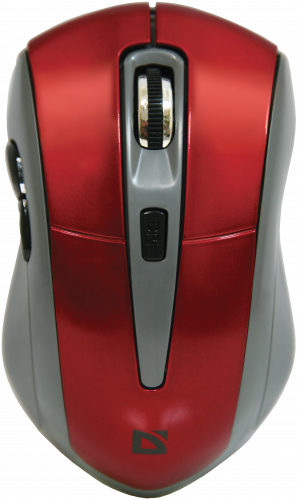 Беспроводная мышь DEFENDER Accura MM-965, USB. 6 кнопок, красный (1/40) (52966) фото 4
