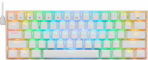 Клавиатура беспроводная REDRAGON Draconic RU,RGB, bluetooth 5.0, белая (1/20) (77810)