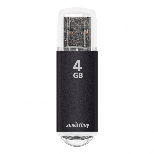 Флеш-накопитель USB  4GB  Smart Buy  V-Cut  чёрный (SB4GBVC-K)
