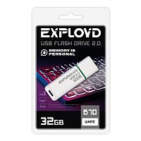 Флеш-накопитель USB  32GB  Exployd  670  белый (EX-32GB-670-White)