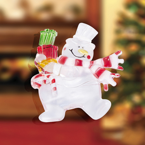 Фигурка NEON-NIGHT "Снеговик с подарком" RGB на присоске (1/15) (501-022) фото 2