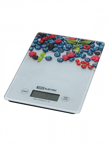 Весы электронные кухонные "Ягоды", стекло, деление 1 г, макс. 5 кг, TDM (1/20) фото 6