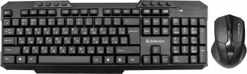 Комплект беспроводной Клавиатура + Мышь DEFENDER Jakarta C-805 RU, полноразмерный, черная (1/20) (45805) фото 3
