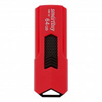 Флеш-накопитель USB 3.0  64GB  Smart Buy  Stream  красный (SB64GBST-R3)