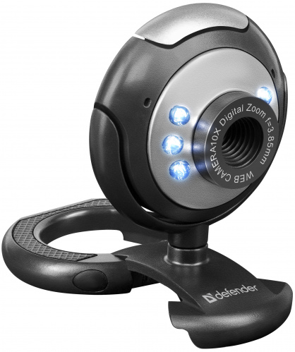 Веб-камера DEFENDER C-110, 0.3 Мп., USB 2.0, встроен. Микрофон, чёрная (1/50) (63110) фото 9