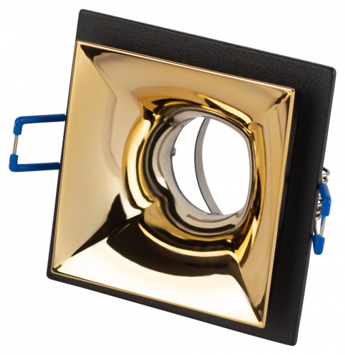 Светильник ЭРА встраиваемый декоративный KL102 BK/GD MR16 GU5.3 черный золото (1/100) (Б0056358) фото 2