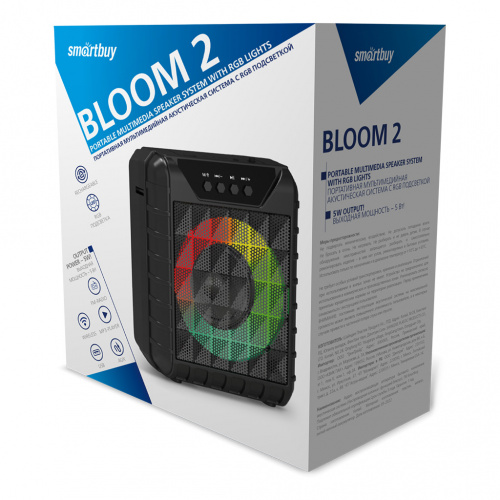 Портативная колонка напольная Smartbuy BLOOM 2, 5Вт, Bluetooth, MP3, FM, RGB-подсветка (SBS-5270) (1/30) фото 2