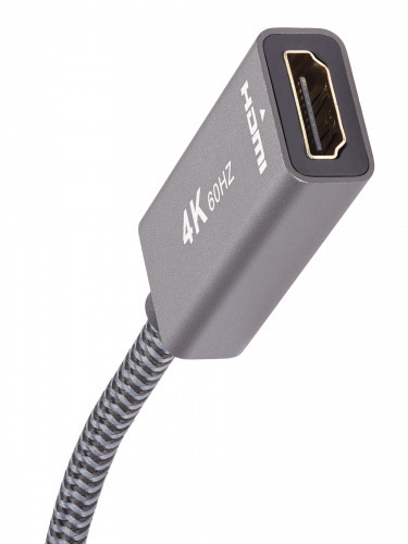Адаптер miniDP --> HDMI-F 0.15м ,  оплетка, 4K@60Hz, Telecom (TA565) (1/200) фото 6