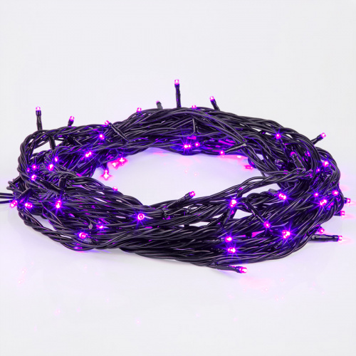 Гирлянда NEON-NIGHT "Твинкл Лайт" 10 м, черный ПВХ, 100 диодов, цвет фиолетовый (1/12) фото 3