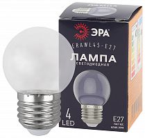 Лампа светодиодная ЭРА STD ERAWL45-E27 E27 / Е27 1Вт шар прозрачный для белт-лайт (1/100) (Б0049572)